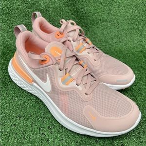 Nike Womens React Miler CW1778-602 Pink Orange Running Shoes Sneaker Sz 9.5 Used